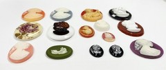 15 Vintage Assorted Resin Acrylic Cameos – DIY Jewelry Making & Repair Craft C80