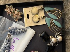 Vintage Clip On Earring Lot , All Wearable Lot #4 Sold As Is