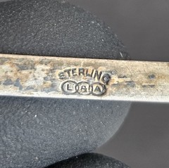 Antique Sterling Silver Engraved Bar Brooch Link & Angell L&A Pre 1915