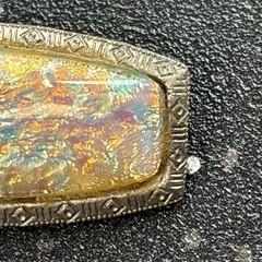 Simulated Fire Opal Women’s Vintage Brooch Pin VERY OLD