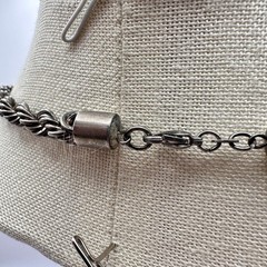 Vintage Y2K Rope Chain Silver-Tone Britannia Penny Medallion Pendant Necklace