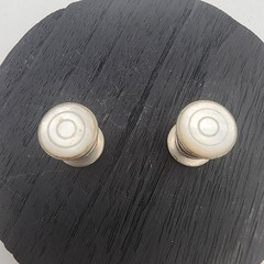 VTG Mother of Pearl Snap Link Cufflinks Tuxedo Dress Shirt Studs GUC