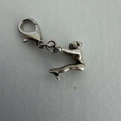 925 Sterling Silver Gymnast Performing on Uneven Bars Charm Made in USA