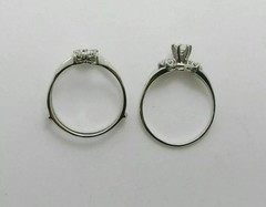 2Ct Art Deco Style Lab-Grown Diamond 14K White Gold FN Wedding Bridal Ring Set