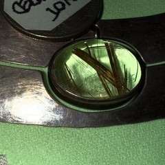 Vtg Rutilated Quartz Necklace 925 Sterling 47+Grams Total Wt. 16”