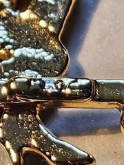 Vintage AJC Gold Tone Art Deco Fancy Lady Vanity Mirror Brooch Pin