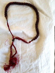 Antique Almandine Garnet Bead Necklace – Hand-Knotted Silk, Likely Indian Origin