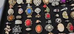 Vintage Mod Ring Lot Of 100. 23 Signed Kate Spade N.Y Avon Sterling Vendome
