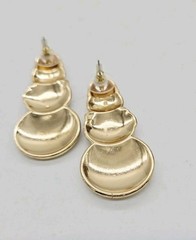 Christmas Earrings Snowman Pierced Dangle Enamel Multicolored Pink 2.25 in