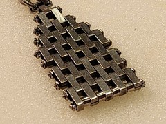 VTG Jacob Bengel Chrome Art Deco Brickwork L 16.5 Pre-owned