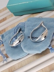 Vintage Elsa Peretti Tiffany & Co Sterling Silver Minimalist Hoop Earrings Rare