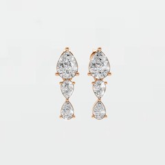 2.03 CTW Pear Lab Grown Diamond Drop Dangle Earrings Fine Jewelry