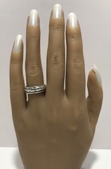 Vintage 925 Sterling Silver Spinner Rope Band Ring Size 7.75
