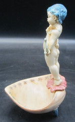Vintage Fontanini Depose Italy Cherub Figurine #186 Ring Jewelry Trinket Holder