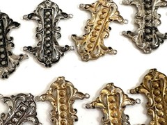10 Pc Lot Stampings Belt Necklace Connectors Renaissance Style Jewelry Findings