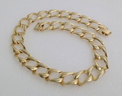 Unsigned Gold Tone Collar Necklace