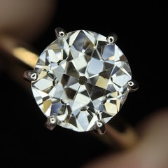 Antique Natural GIA 2.48 K VS2 Antique Old Mine Cut Diamond Engagement Ring