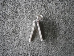 Step Ladder Opens Vintage Sterling Silver Bracelet Charm Pendant 2.0g