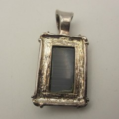 Vintage Pendant Lot Of 3 Rectangle Oval Puffy Heart Silver Tone 1 Liz Claiborne