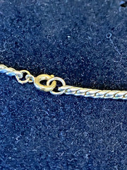 Vintage AB Rhinestones Articulated Leaf Gold Tone Choker 15 1/2 Inches EUC