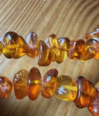 Vintage UV Tested Natural 25” Amber Necklace Endless Chunky Nuggets