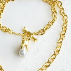 Schiaparelli Inspired Key Hole To The Heart 26in Necklace With 3in Pendant