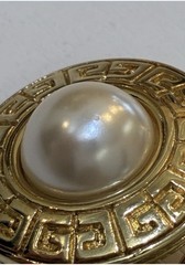 Vintage Givenchy Faux Pearl Clip-On Earrings | Gold Tone | 80s 90s Designer