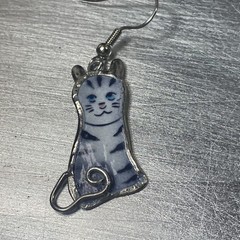 Vintage Cat Jewelry Lot 6pc Signed JJ Jonette H Adams Pewter Button Cover Pins
