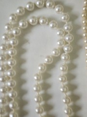 Vintage Faux Pearl Necklace Lot Tassel Double Strand & Long Strand Retro Jewelry