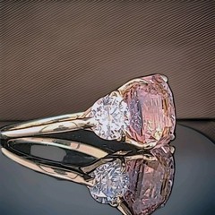 Vintage 14k Yellow Gold Engagement Ring 7.64ct. Natural Pink Tourmaline Radiant