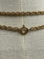 Vintage 1/20 14K Gold Filled Rope Chain Necklace 37-1/2” Long Flapper Opera 9g