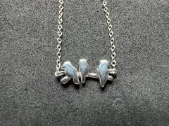1.82g Vintage Sterling Silver 925 Birds on Branch Pendant Necklace 18 in M