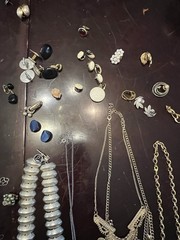 Untested Mixed Jewelry Lot, Vintage, Earrings, Necklaces, Rings, Cufflinks, More