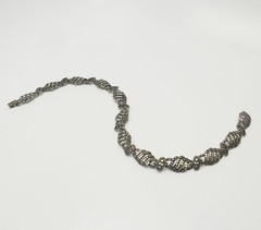 Elegant vintage sterling silver marcasite Art Deco style necklace Judith Jack