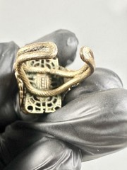 Antique Brass Detailed Open Work Filigree Techniques Adjustable Ring