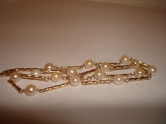 Vintage 6.2mm Round Beaded Pearl 16.5″ Necklace Choker 14kt Yellow Wire Gold