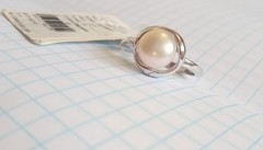 Vintage Beautiful Ring White pearl Sterling Silver 925 test Women Jewelry size 9