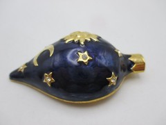 VTG Signed LIA Celestial Brooch Sun Moon Stars Night Sky 2.5″