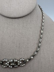 Vintage Art Deco Choker Style Clear Rhinestones- See Description