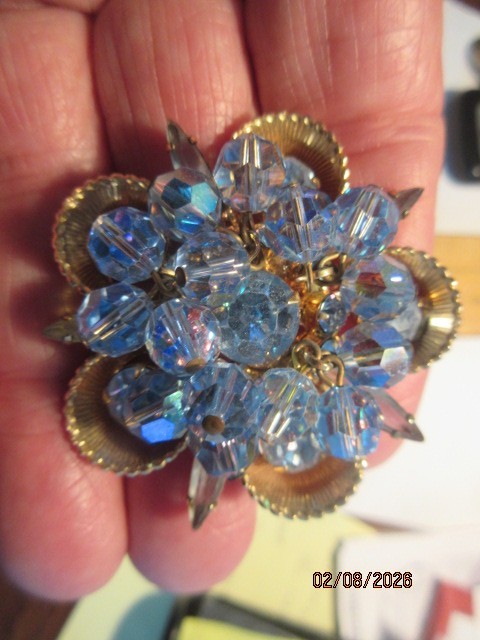 Vintage Juliana D&E Brooch Pin – Blue RARE COLOR