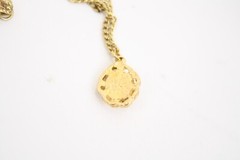 1984 Ronte Beverly Hills 1/2ct Garnet 14k Gold Electroplate Necklace Pendant COA
