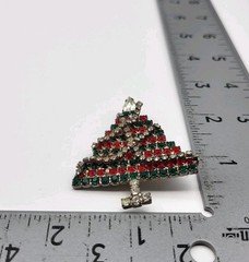 Stunning Vintage Christmas Tree Brooch pin MCM Estate Jewelry Holiday