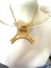 Vintage JULIANA D&E 1960’s Modernist Pendant Necklace Book Piece