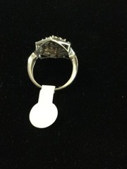Vintage Sterling Silver Hexagon Diamond Baguettes & Rounds Ring Size 7