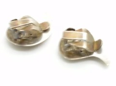 Vintage SIAM Sterling Silver NIELLO Ware Dancing Goddess Earrings Signed BB