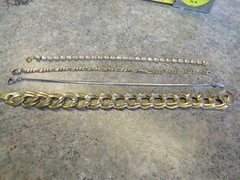 Vintage Lot of 4 Bracelets Gold/Silver/Diamond Tone 7″, 8″