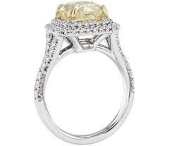 3.60 Ct Canary Diamond Art Deco Vintage Engagement Ring 925 Sterling Silver