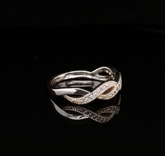 A Vintage 14K Gold 0.21ct I Si Diamond Set Band / Ring Size N1/2 Val $2230