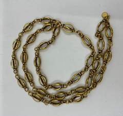 Vintage MMA Metropolitan Museum of Art Gold Tone Necklace Chunky 26″