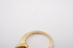 Vintage 10k Yellow Gold Emerald Childs Ring Size 0.5